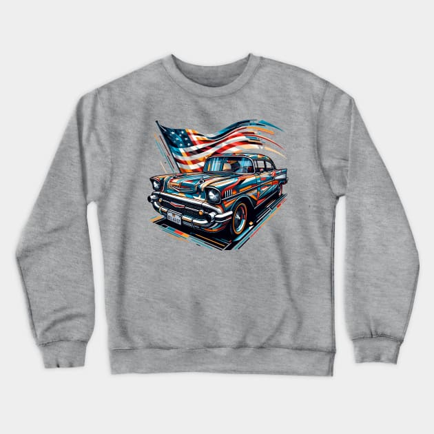 Chevy Bel Air Crewneck Sweatshirt by Vehicles-Art